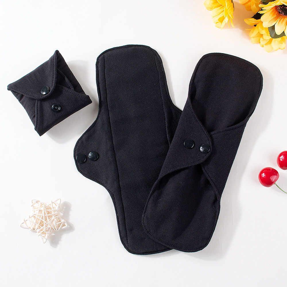 Cloth Pad Reusable - 1 buah Balck kapas murni pembalut