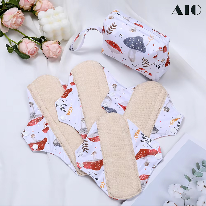5Pcs Set Pembalut Menstruasi B - Cloth Pad Reusable ulasan dan harga