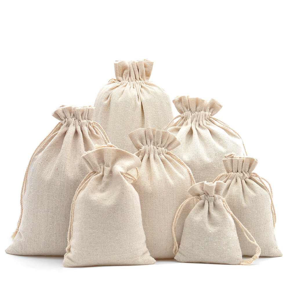 10 Buah Katun Linen Tali Tas H - Linen Bag Bulk ulasan dan harga
