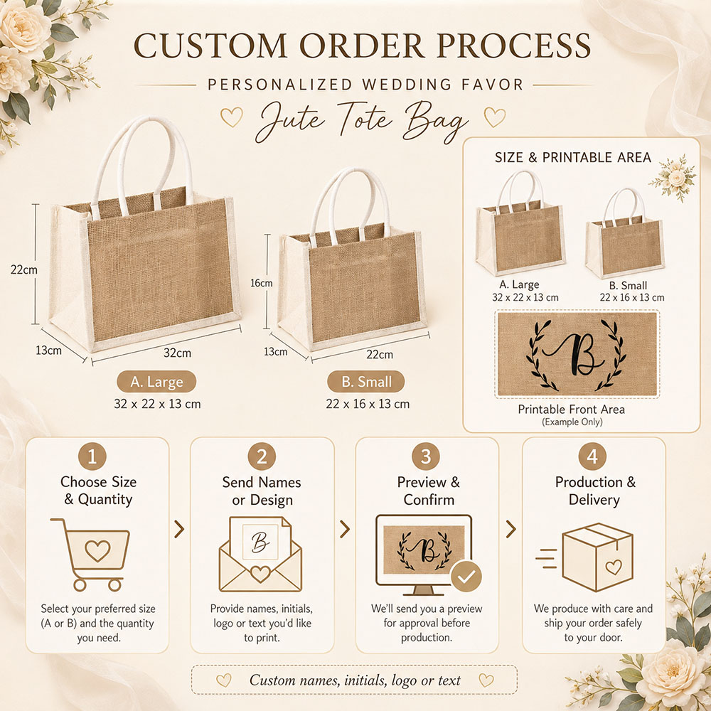 Tas Hadiah Pernikahan Custom d - Linen Bag Bulk ulasan dan harga